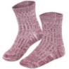 chaussette enfant laine coton bio chaleur rose bordeaux