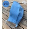 masque protection coton  bleu
