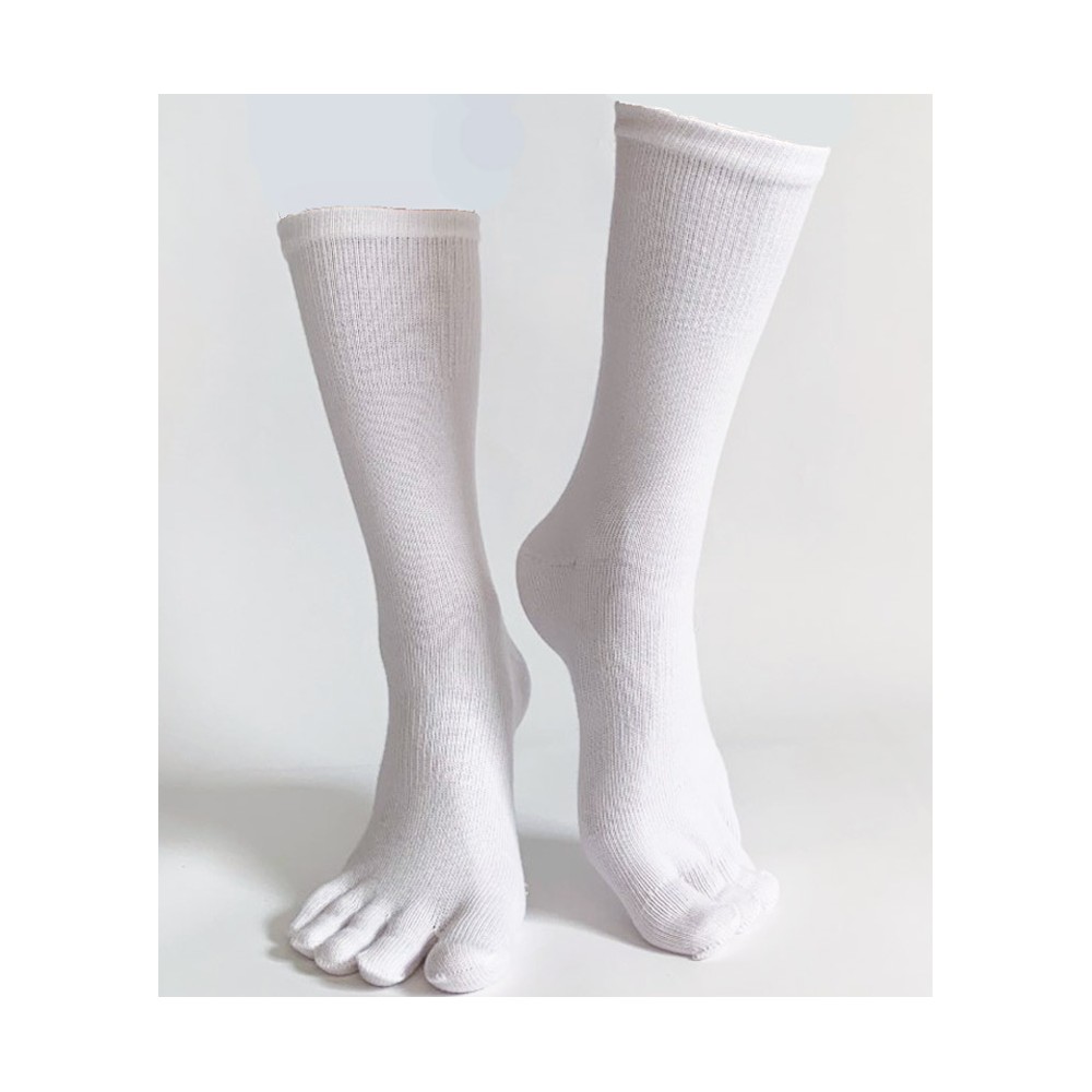 chaussettes doigt orteil coton blanc bio