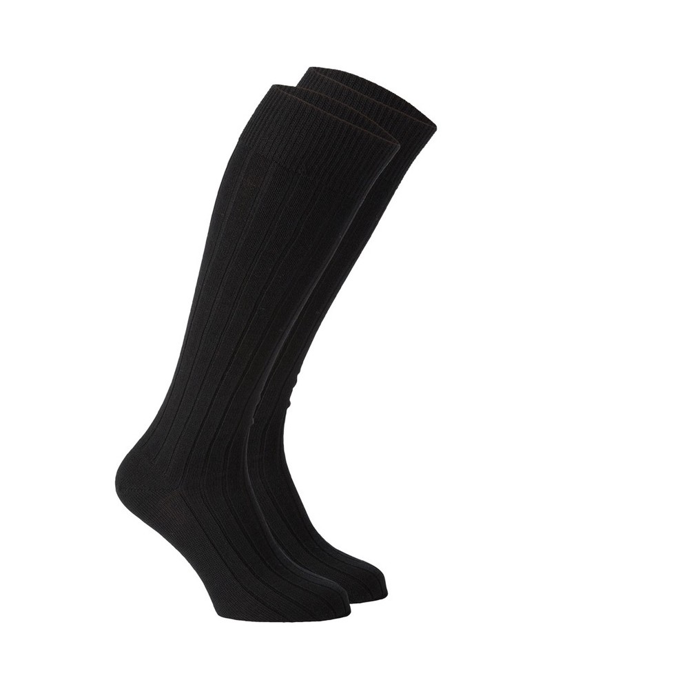 Chaussettes homme en coton, 5 paires, mi-mollet, noir, 39-42 - Et