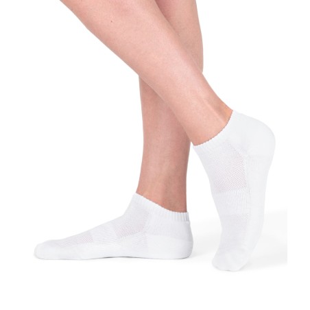 Les chaussettes basses unies en coton BIO | Blanc neige