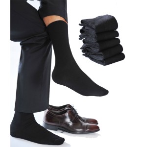 chaussettes sans élastique coton noir