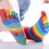 Chaussettes Doigts Arc-en-ciel Anti derapantes