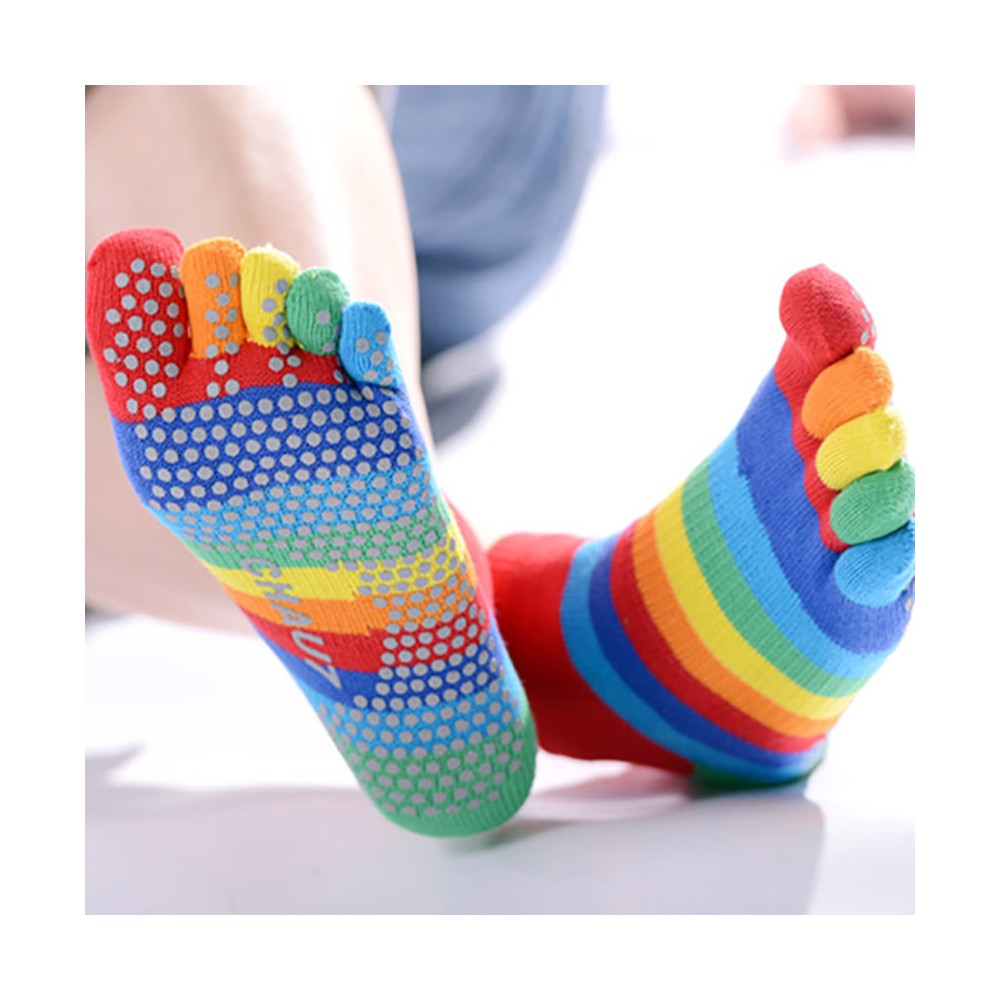 Chaussettes Doigts Arc-en-ciel Anti derapantes