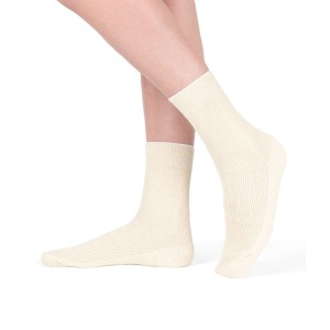 chaussettes 100 coton pur coton bio ecru