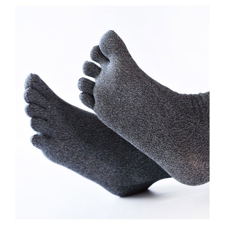 chaussettes doigt charcoal anti-transpirant antibacterien cahrbon de bois