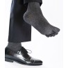 chaussettes doigt charcoal anti-transpirant antibacterien cahrbon de bois homme