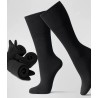 chaussettes modal anti-bacterien fibre de bois naturel noir 3 paire