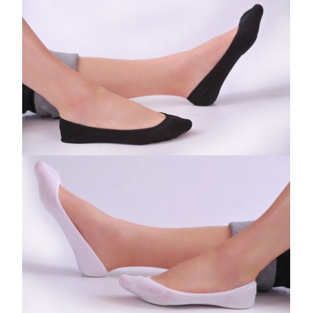 Chaussettes invisibles femmes anti-glisse en coton