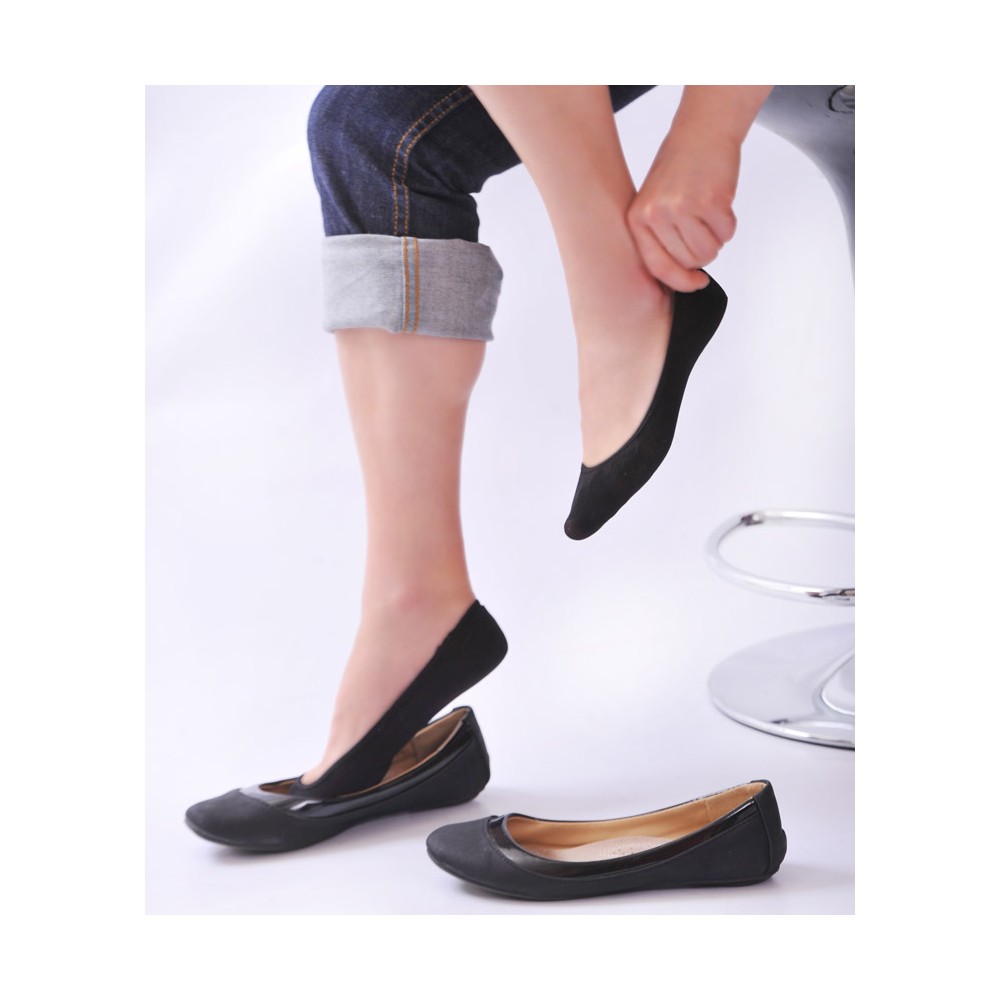soquette invisibles protege pied femme chaussettes mini coton noir