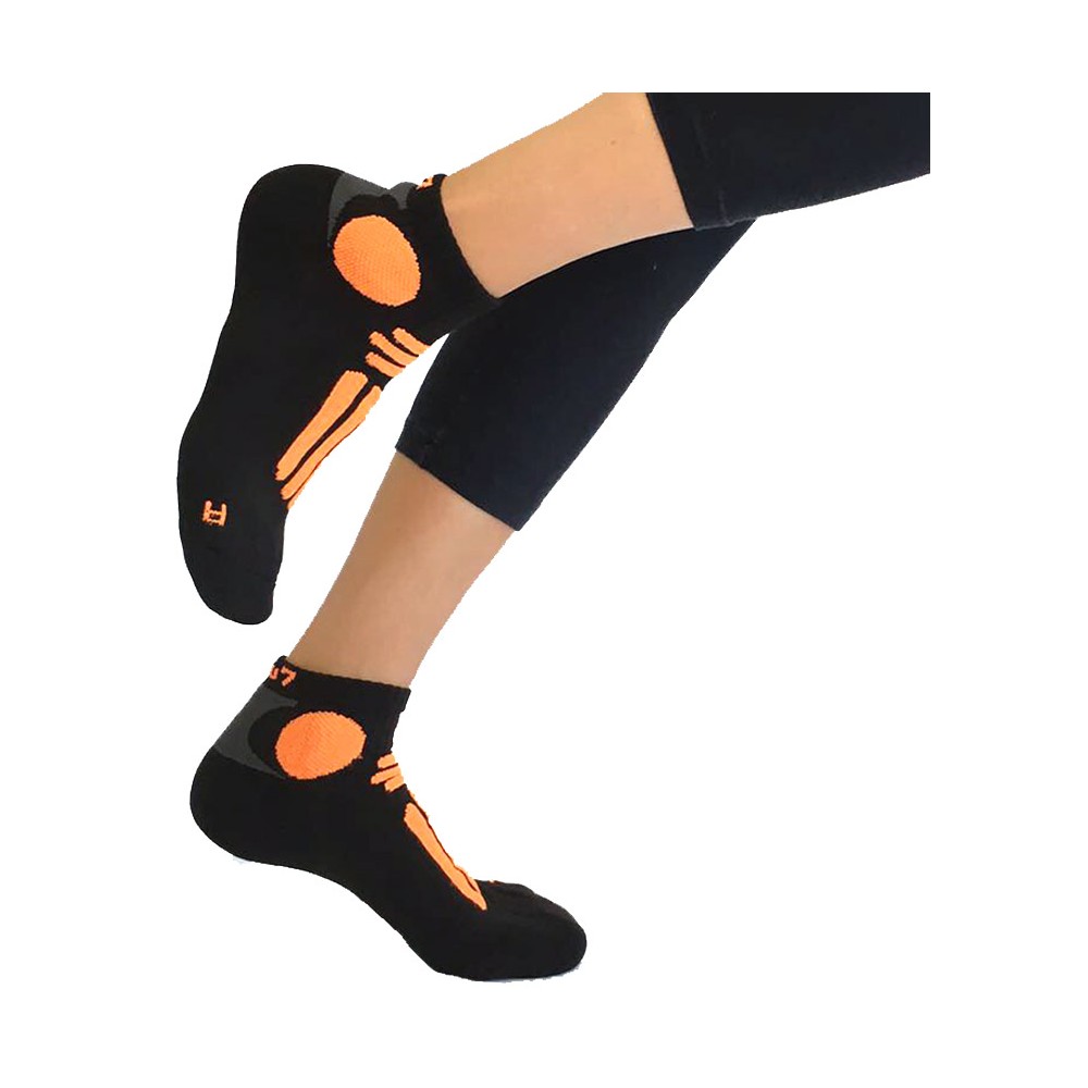 marrathon socks chaussette sport course running marrathon orange femme