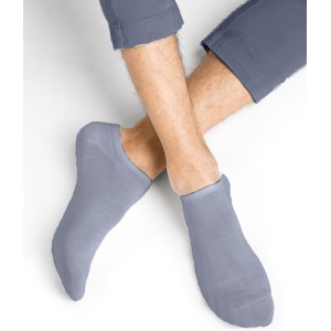chaussettes soquette en bambou  homme gris