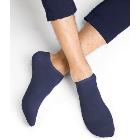 chaussettes soquette en bambou  homme marine