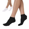 chaussettes soquette en bambou  femme noir blanc