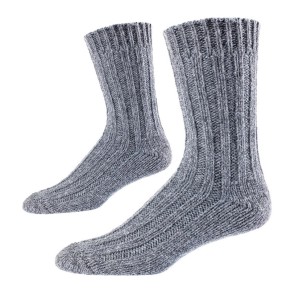 Chaussettes homme Sensation en laine mérinos & Coton égyptien - Gris moyen