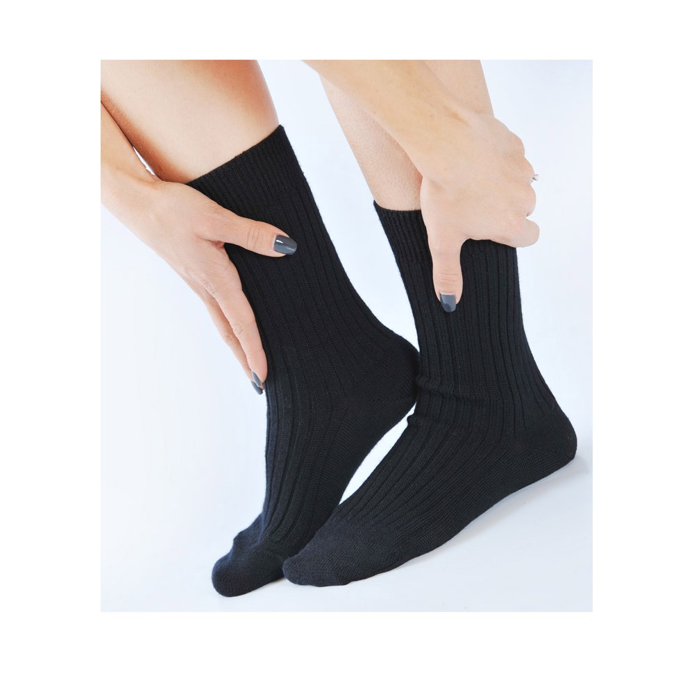 Chaussettes 100 % laine du 35 au 50 sans élastiques- Homme ou Femme