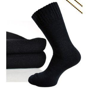 chaussettes epaisse thermo laine noir