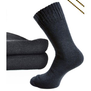 chaussettes epaisse thermo laine noir