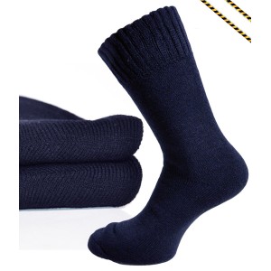 chaussettes epaisse thermo laine marine bleu chaude exterieur travail