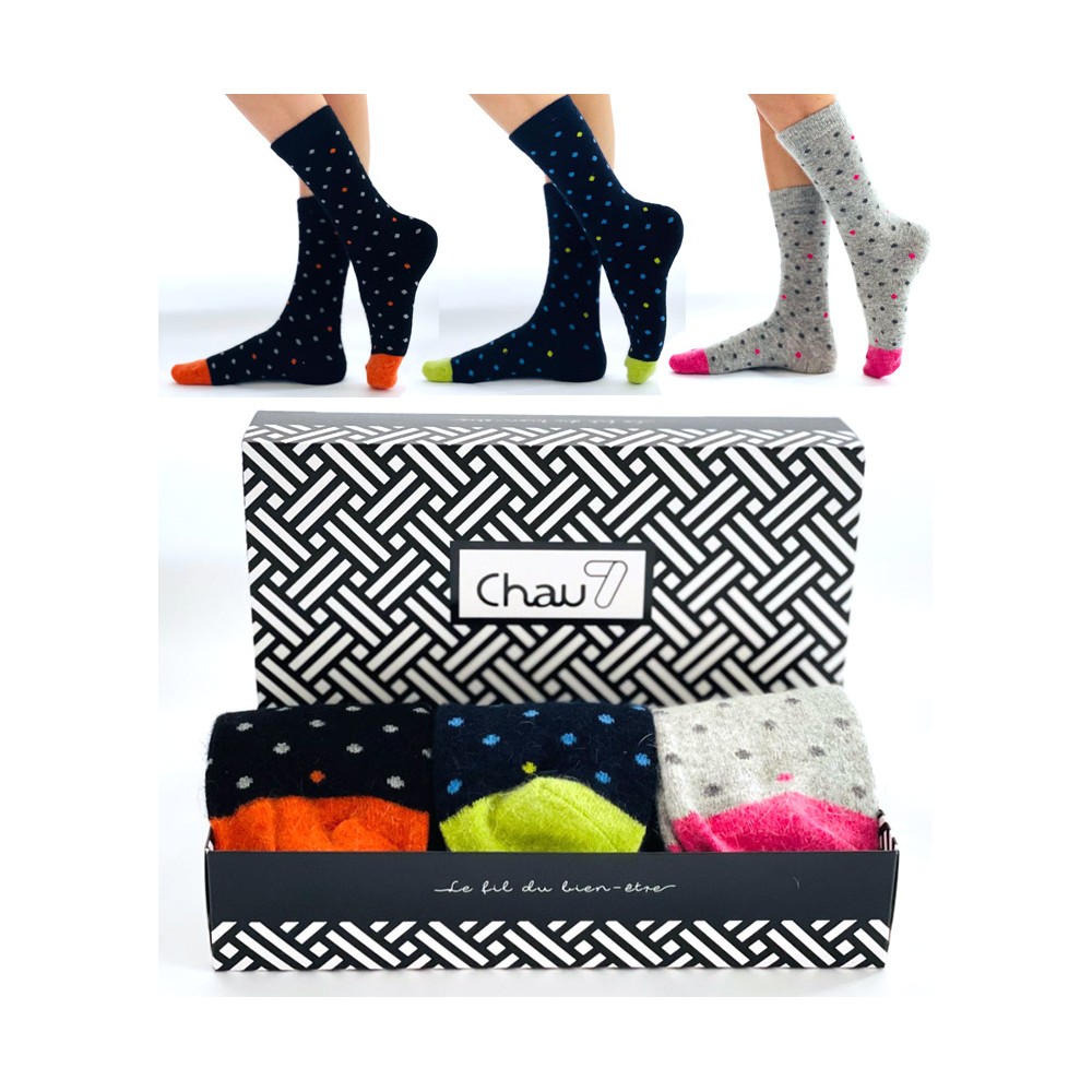Chaussettes angora top femme