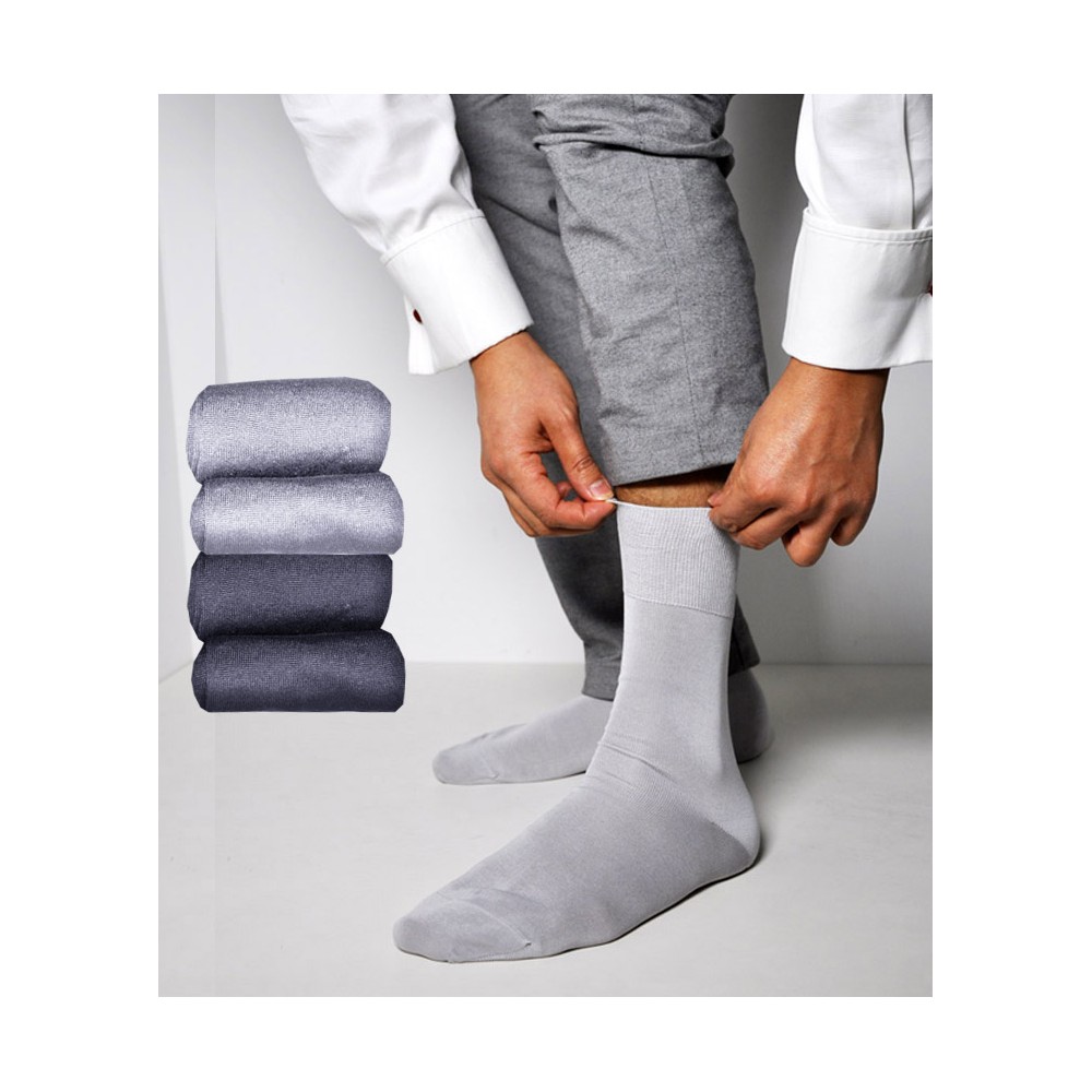 Chaussettes 100% fil d'écosse pour homme par 2, 4 ou 10 paires