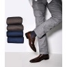 chaussettes marron marine pour homme  fil d'ecosse pur coton qualite
