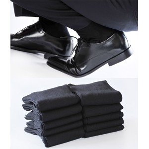 chaussettes noires pour homme  fil d'ecosse pur coton qualite