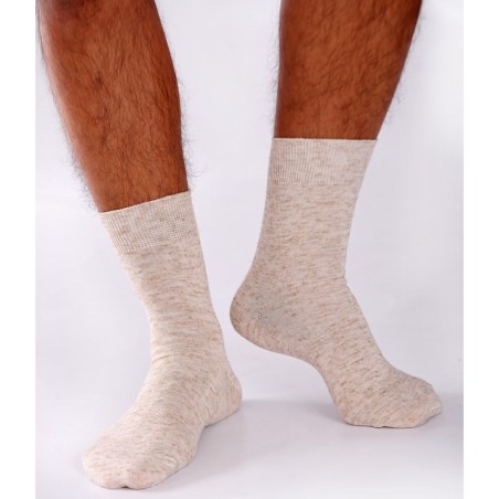 chaussette en lin naturel homme