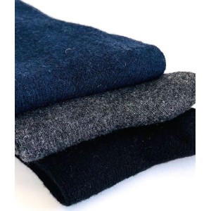coffret chaussettes homme en laine cachemire bleu marine 3 paires