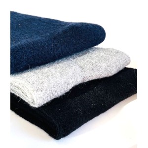 coffret chaussettes homme en laine cachemire bleu marine 3 paires