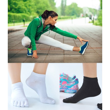 chaussettes en coolmax sport chaussette courte a doigt