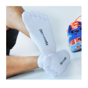 Chaussette Coolmax courte avec orteils séparés Noir ou Blanc