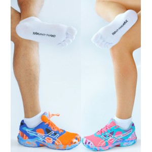 chaussettes en coolmax sport chaussette courte a doigt homme et femme