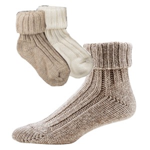 Snocks 2x Chaussettes En Laine Femme Hiver Chaussettes Chaudes Homme  (43-46, 3x Mix) : : Mode