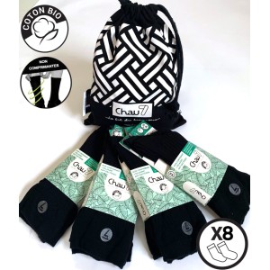 2 paires de chaussettes Diabetique en coton BIO chaussettes non comprimantes