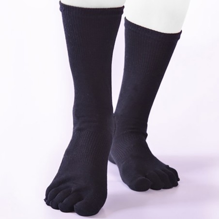 Chaussettes avec doigts coton bio noir