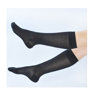 Chaussettes Hautes 100% Soie Naturelle noir