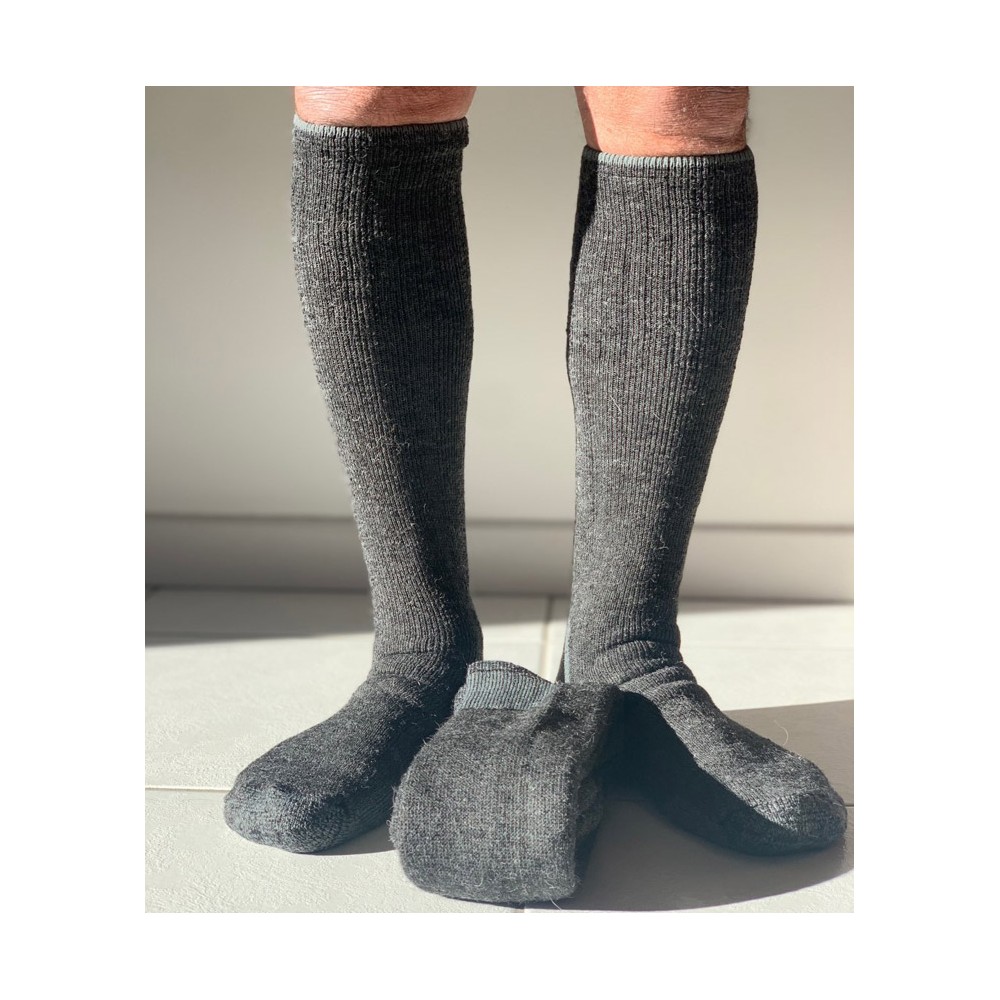 Chaussettes épaisses solides et hautes pour Homme Alpaga et Cordura®