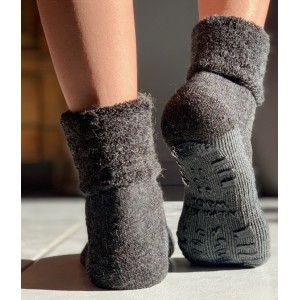 GOBABYGO Chaussettes antidérapantes pour bébé en laine, gris - Mini  Scandinave