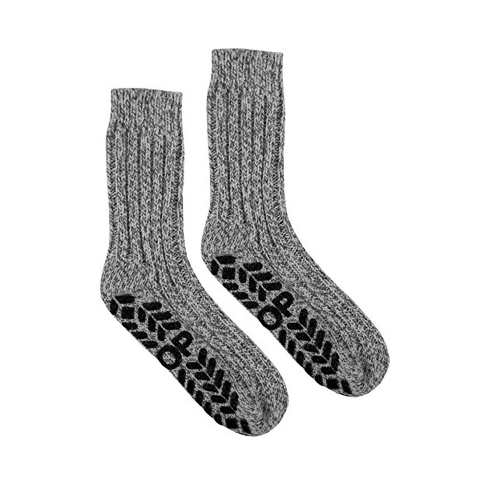 Chaussettes chaussons, grosses chaussettes torsadées unisexes, socquettes  de lit pour femmes, chaussettes basses pour hommes, chaussettes douces en  laine tricotées à la main, chaussons d'hiver chauds -  France