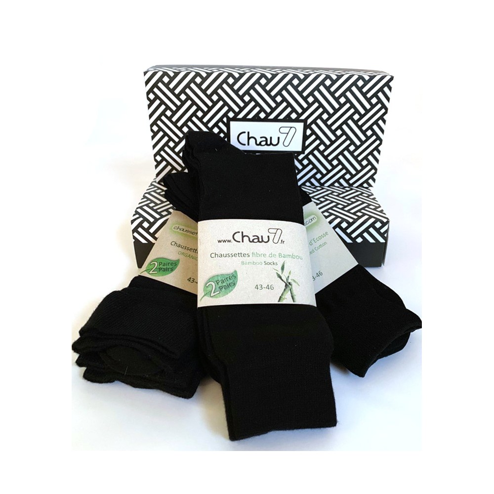 Chaussettes noir pour homme - coffret Men in black