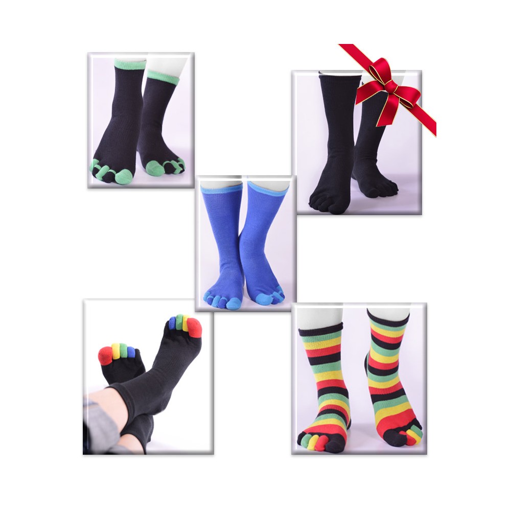 Chaussettes invisibles coton fantaisie - lot de 5