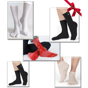 Coffret découverte 5 paires de chaussettes doigts en coton Bio