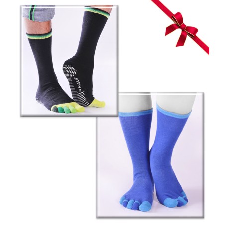Coffret cadeau 2 paires Chaussettes doigts Coton Bio