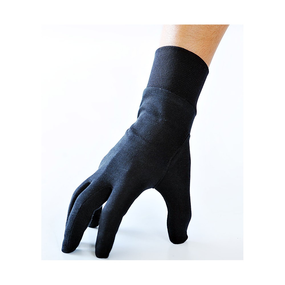 Sous-gants noirs en soie