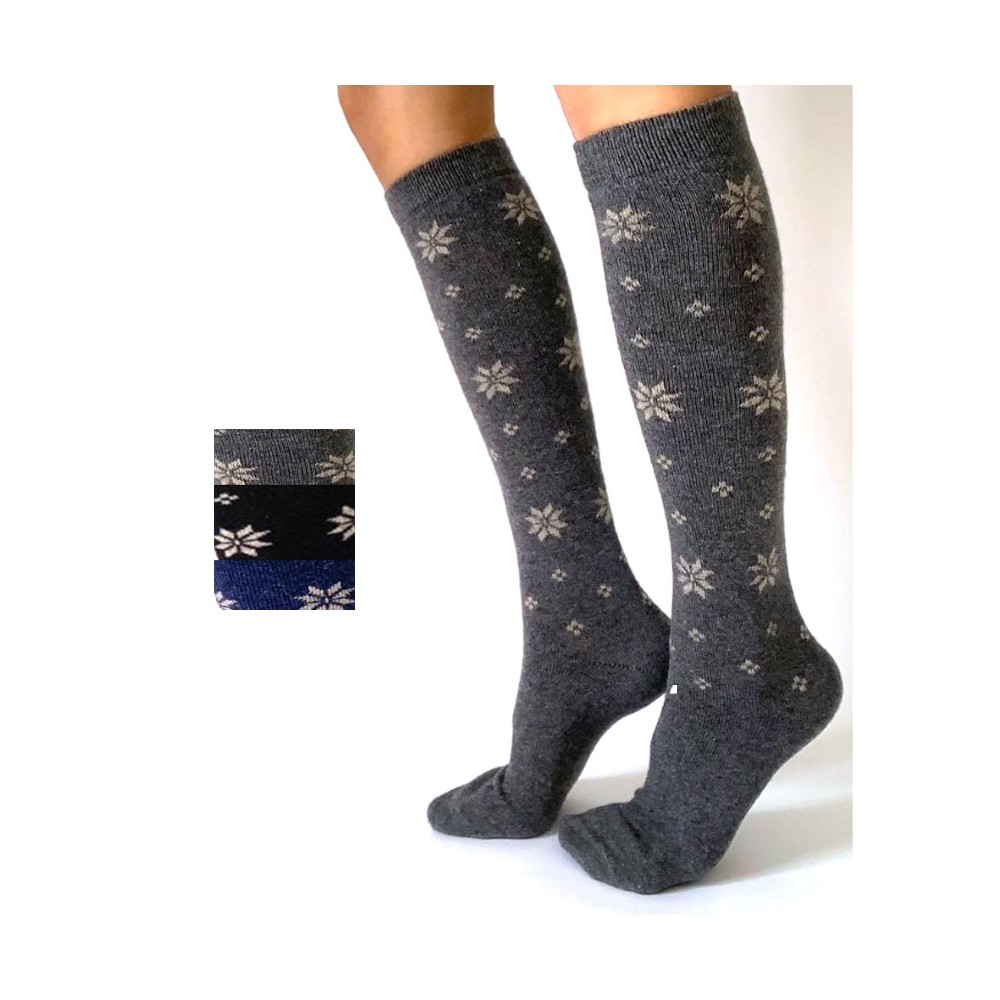 2 paires de chaussettes mi-bas pour Femme Cachemire et Soie