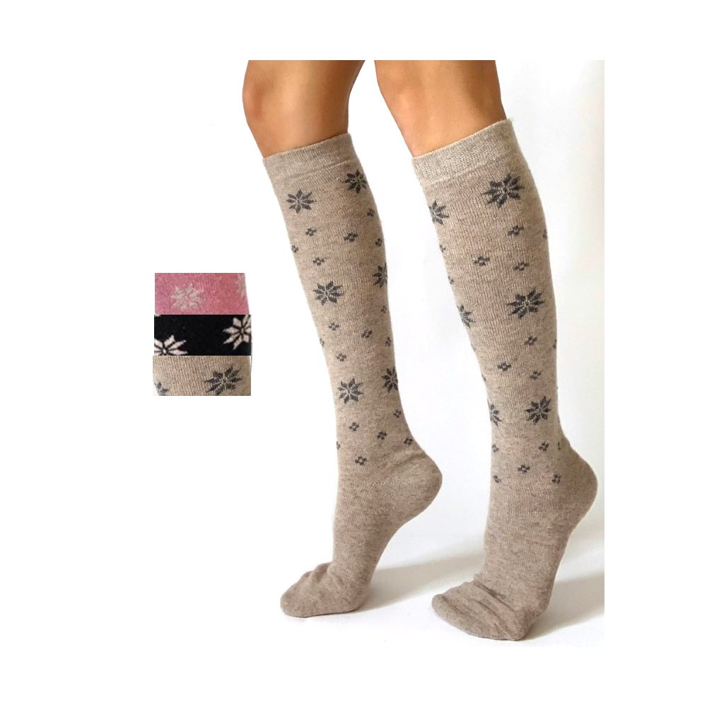 Lot de 2 paires de mi chaussettes femme en coton marin