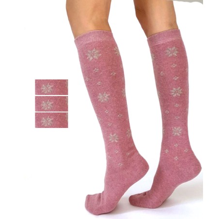 Chaussette haute Femme Cachemire et Soie