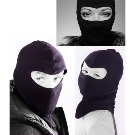 Cagoule 100% Soie noir Cagoule 100% Soie noir