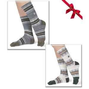 chaussettes femme 5 doigt pied laine merinos